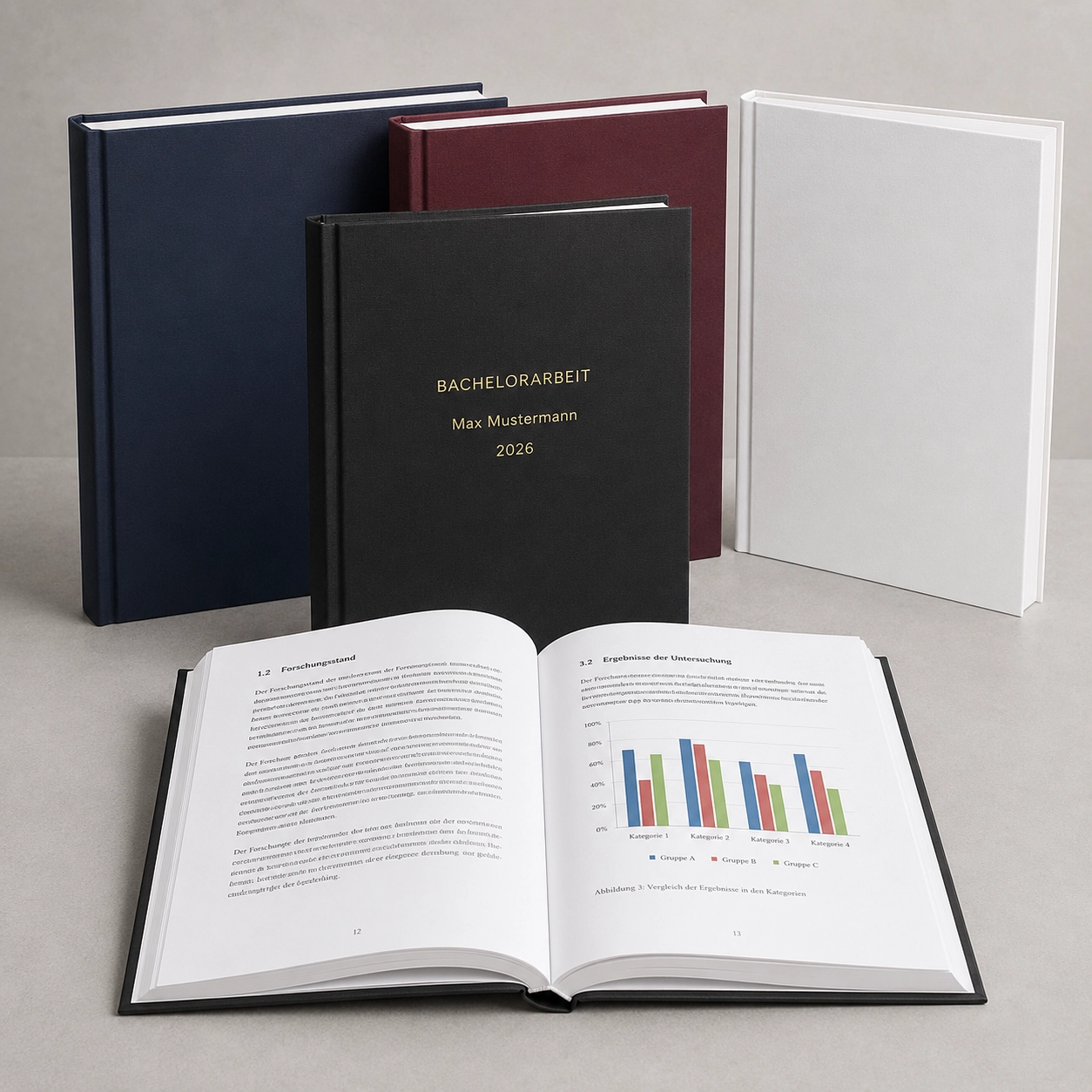 Bachelorarbeit & Masterthesis mit Hardcover