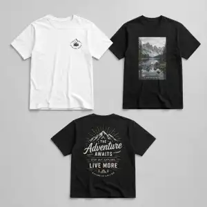 T-Shirt bedrucken Neu-Isenburg in Weiß und Schwarz bis DIN A4